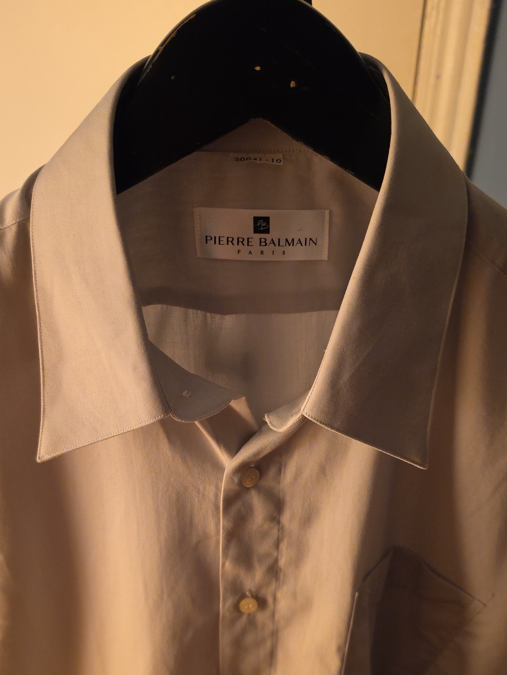 Pierre Balmain Men's Beige/Cream Dress Shirt